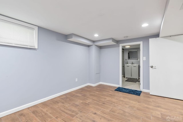 261 New Market Rd, Dunellen, NJ 08812 - finished below grade area featuring recessed lighting and light wood-style flooring