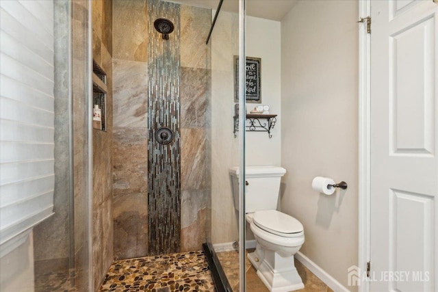 11 Cardinal Ct, Old Bridge, NJ 08857 - full bathroom featuring toilet, walk in shower, and baseboards