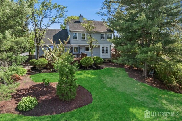 11 Cardinal Ct, Old Bridge, NJ 08857 - view of grassy yard featuring a deck
