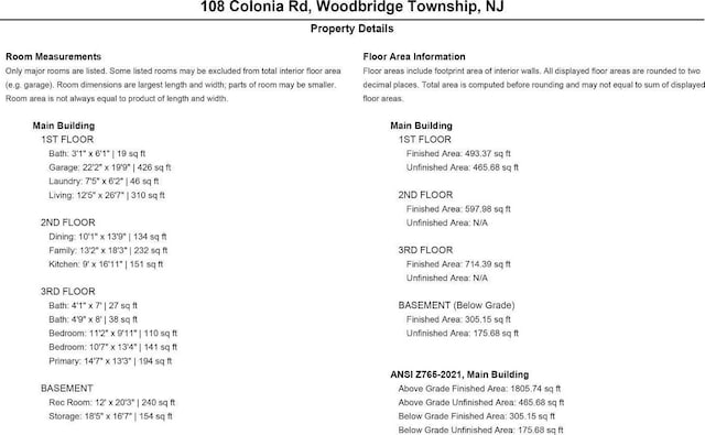108 Colonia Rd, Colonia, NJ 07067 - miscellaneous document