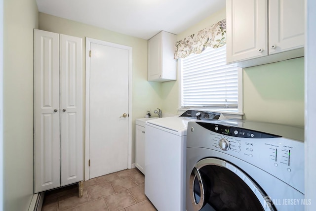 108 Colonia Rd, Colonia, NJ 07067 - laundry area with light tile patterned floors, separate washer and dryer, and cabinet space