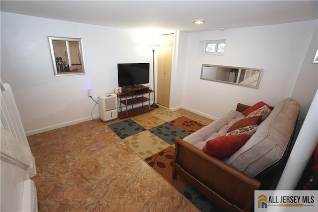 25 Clover Ave, Colonia, NJ 07067 - living area with baseboards and recessed lighting
