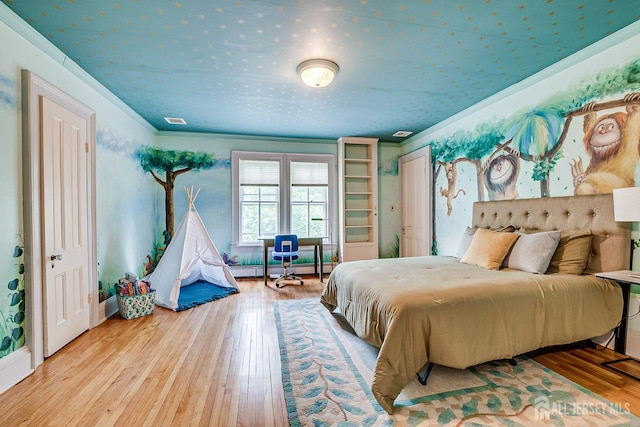 44 Rector St, Metuchen, NJ 08840 - bedroom featuring wood-type flooring and ornamental molding