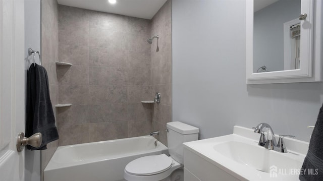 41 Ross Hall Blvd N, Piscataway, NJ 08854 - full bath featuring toilet, washtub / shower combination, vanity, and recessed lighting