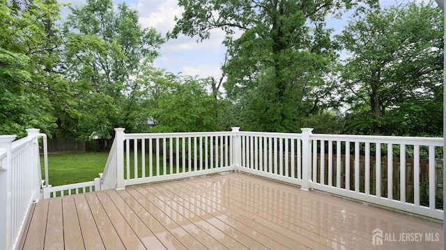 41 Ross Hall Blvd N, Piscataway, NJ 08854 - wooden terrace with a lawn
