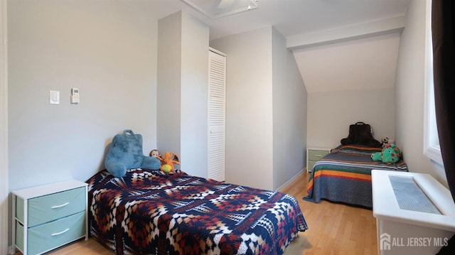 41 Ross Hall Blvd N, Piscataway, NJ 08854 - bedroom with wood finished floors and lofted ceiling