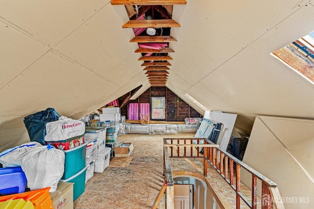 view of attic