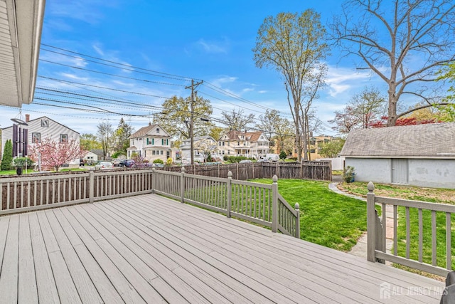 deck featuring a residential view