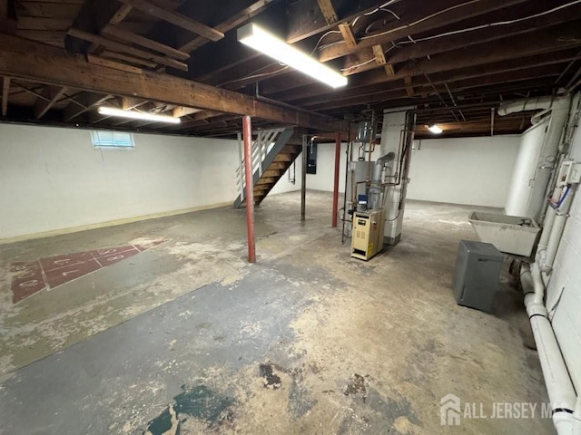 1154 Foster Ave, South Plainfield, NJ 07080 - basement featuring stairs and electric panel