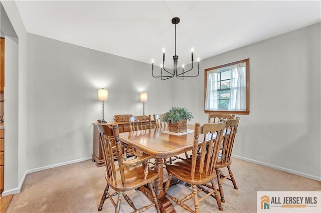 323 Green St, Woodbridge Proper, NJ 07095 - dining space with a chandelier and light carpet