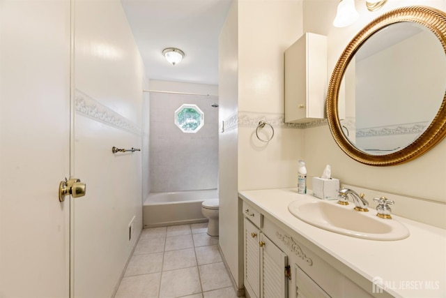 41 Winton Rd, East Brunswick, NJ 08816 - full bathroom with vanity, toilet, tile patterned floors, and bathing tub / shower combination