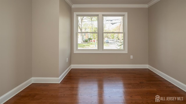 234 Rose St, Metuchen, NJ 08840 - empty room with wood finished floors, crown molding, and baseboards