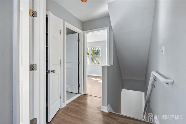 hall featuring light hardwood / wood-style floors