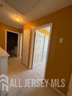 284 Brookfield Dr, Jackson, NJ 08527 - corridor featuring attic access and light colored carpet