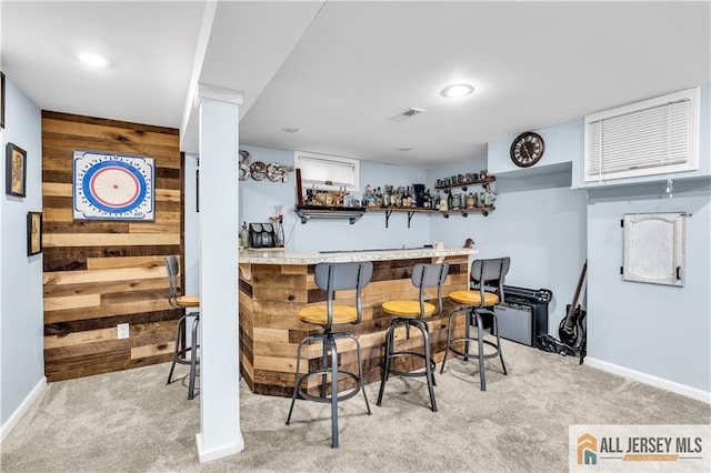 11 Donna St, East Brunswick, NJ 08816 - indoor bar featuring carpet floors and wooden walls