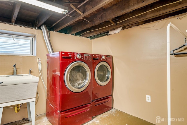 laundry area featuring separate washer and dryer