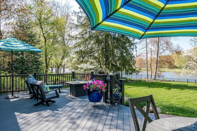 28 Evans Dr, Cranbury, NJ 08512 - wooden terrace featuring a water view and view of scattered trees