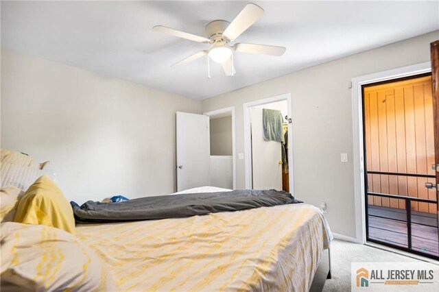 156 George St, New Brunswick, NJ 08901 - carpeted bedroom with a ceiling fan and baseboards