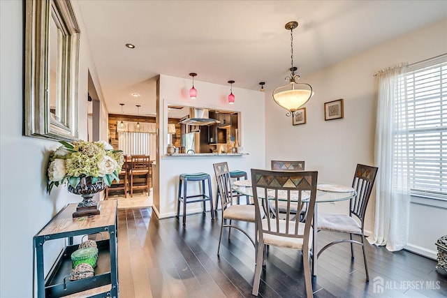 55 Renaissance Ln, New Brunswick, NJ 08901 - dining room with dark wood finished floors and baseboards