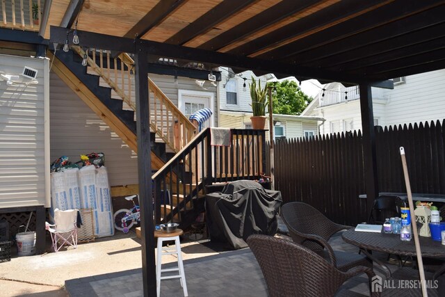 view of patio featuring grilling area