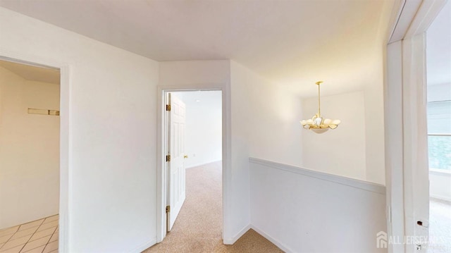 28 Elm St, East Brunswick, NJ 08816 - hall featuring a chandelier and an upstairs landing