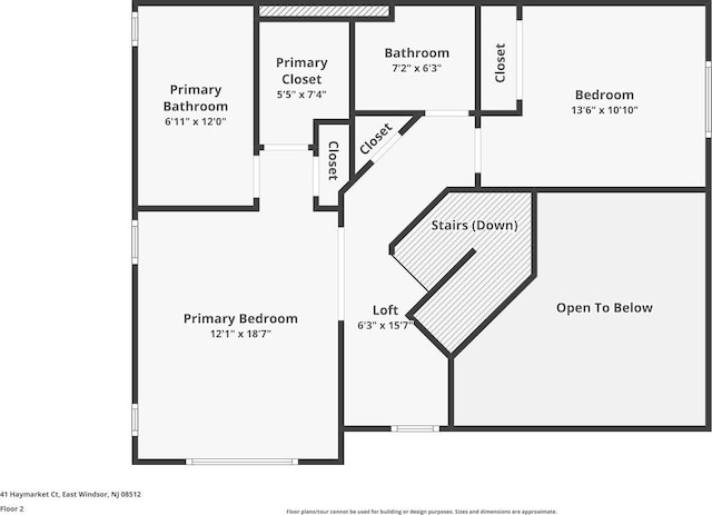 41 Haymarket Ct, East Windsor, NJ 08512 - view of room layout