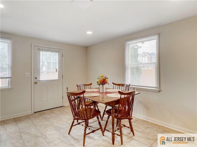 15 Leland Ave, South River, NJ 08882 - dining room with healthy amount of natural light, recessed lighting, and light tile patterned floors
