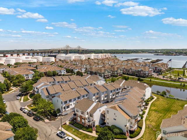 816 Harbortown Blvd Unit 816, Perth Amboy, NJ 08861 - aerial view of residential area featuring a large body of water and a notable bridge