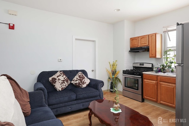 440 Bruck Ave, Perth Amboy, NJ 08861 - living area featuring light wood finished floors and recessed lighting
