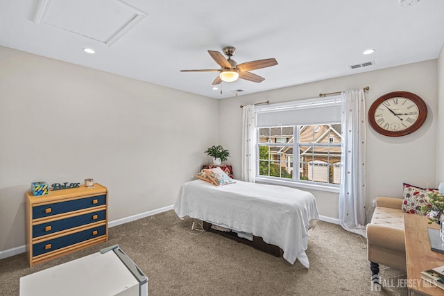 6 Traditions Pl, Monroe, NJ 08831 - bedroom featuring carpet, recessed lighting, and ceiling fan