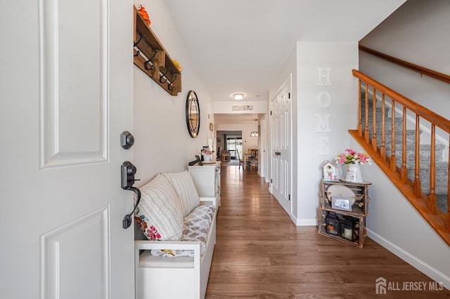 30 Forest Garden Dr, Old Bridge, NJ 07747 - foyer featuring wood finished floors and stairs