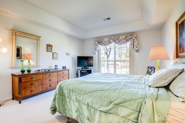 543 Waterside Blvd, Monroe, NJ 08831 - bedroom with light carpet and a tray ceiling