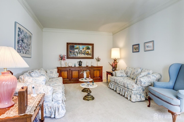 543 Waterside Blvd, Monroe, NJ 08831 - living room featuring ornamental molding and carpet floors