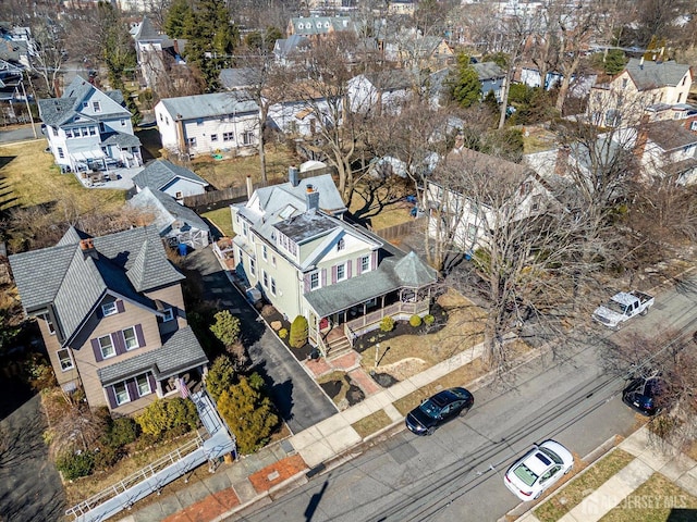 aerial view featuring a residential view