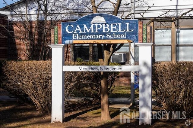 view of community sign