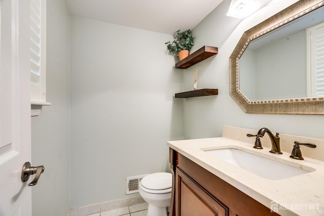 362 Aldeburgh Ave, Franklin Twsp, NJ 08873 - bathroom with toilet, vanity, and tile patterned flooring