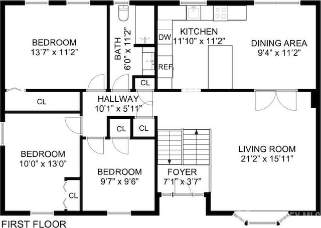 522 Hancock St, Middlesex, NJ 08846 - floor plan / room layout