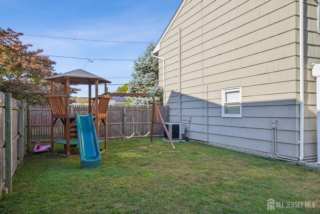 522 Hancock St, Middlesex, NJ 08846 - view of yard with a playground and central AC unit