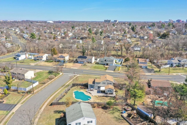 drone / aerial view featuring a residential view