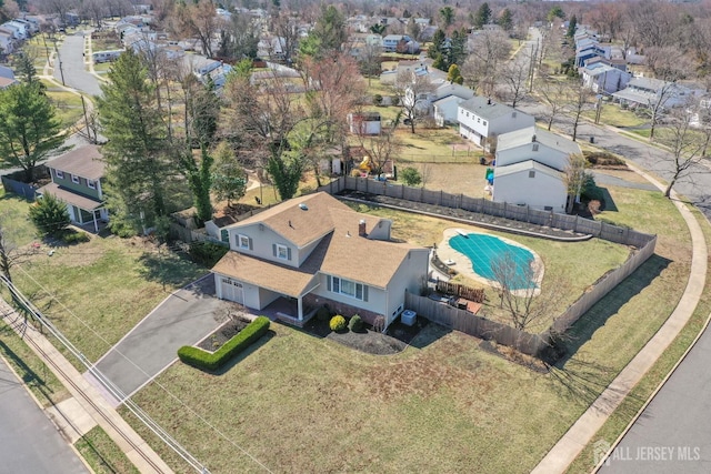 drone / aerial view featuring a residential view