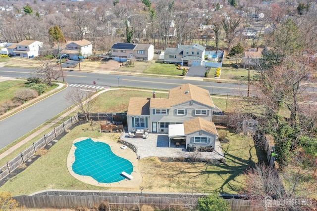 drone / aerial view featuring a residential view