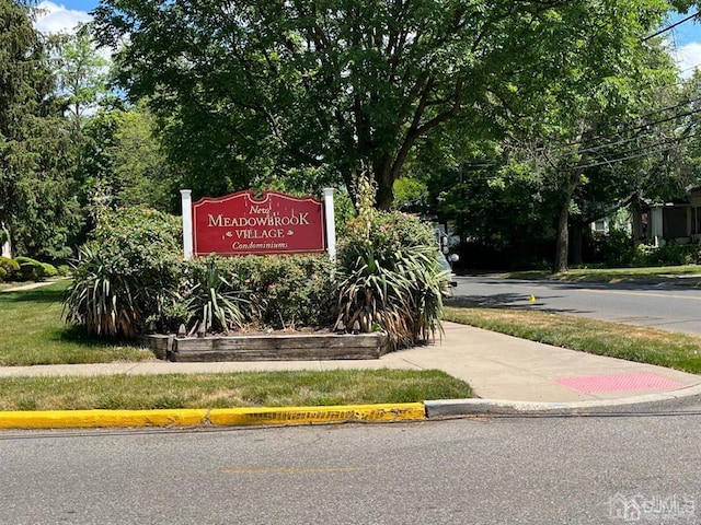 view of community sign