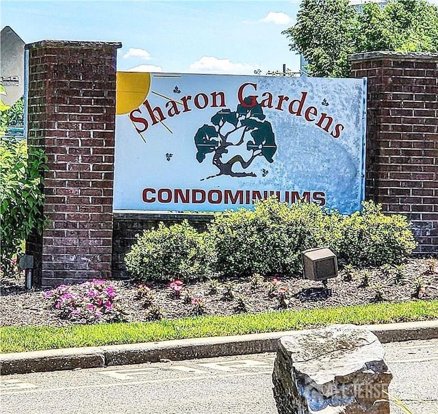 view of community sign