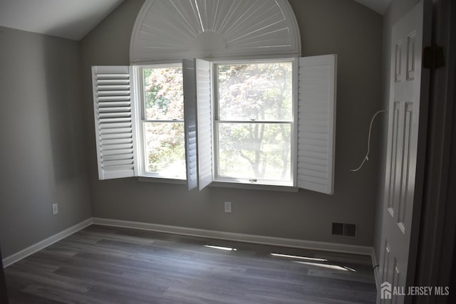 12 Juniper St, Metuchen, NJ 08840 - unfurnished room with vaulted ceiling, wood finished floors, and baseboards