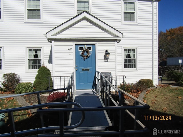 view of doorway to property