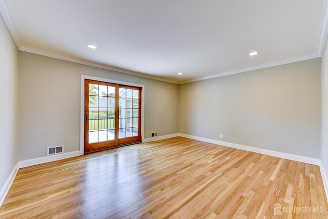 21 Princeton Rd, Old Bridge, NJ 08859 - spare room with light wood-style floors, ornamental molding, and recessed lighting