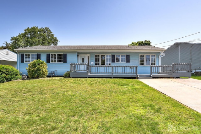 21 Princeton Rd, Old Bridge, NJ 08859 - single story home featuring a deck and a front lawn