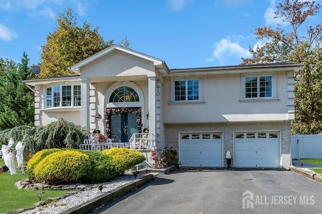 split foyer home with a garage