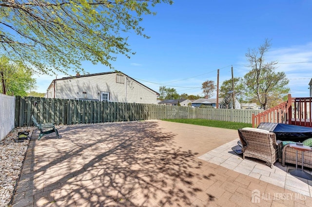 114 Jeffery Rd, Colonia, NJ 07067 - view of patio featuring a fenced backyard