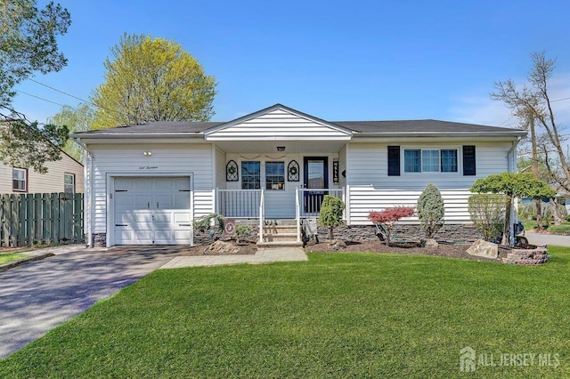 114 Jeffery Rd, Colonia, NJ 07067 - single story home featuring a porch, a garage, and driveway